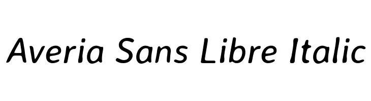 Averia Sans Libre Italic Font
