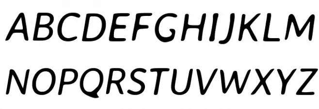 Averia Sans Libre Italic फ़ॉन्ट अपरकेस