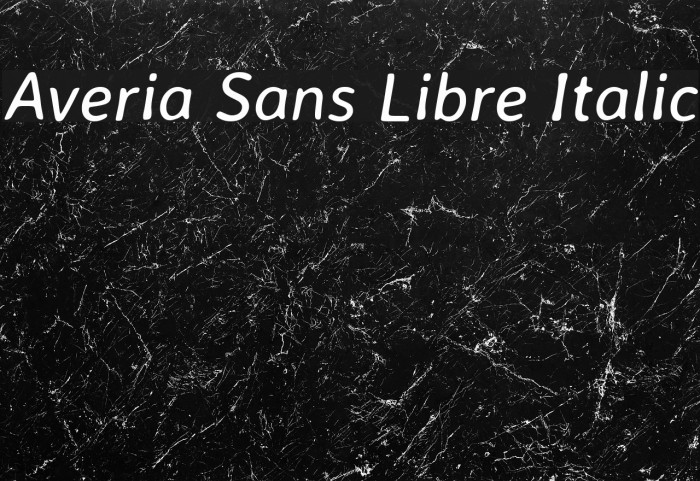 Averia Sans Libre Italic Font examples