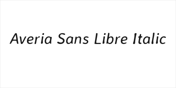 Averia Sans Libre Italic Logo