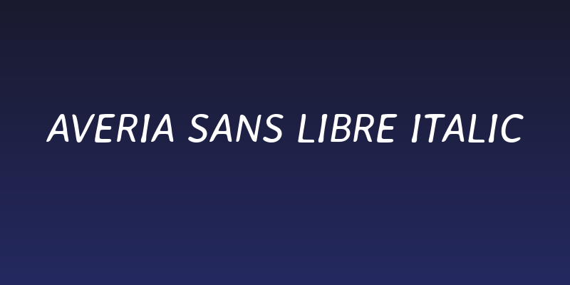Averia Sans Libre Italic Social Header
