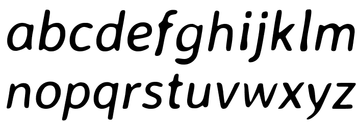 Averia Sans Libre Italic Font LOWERCASE