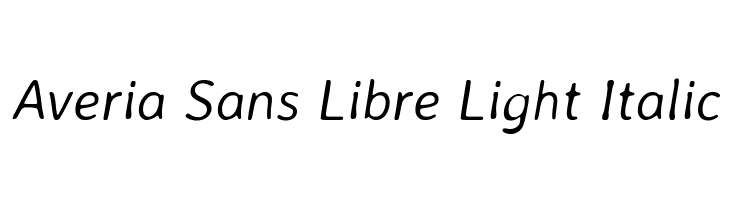 Averia Sans Libre Light Italic Font