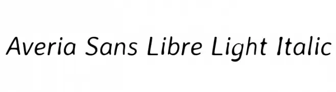 Averia Sans Libre Light Italic  नि: शुल्क फ़ॉन्ट्स डाउनलोड