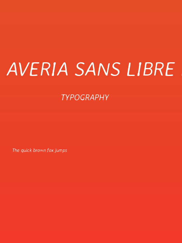 Averia Sans Libre Light Italic Poster