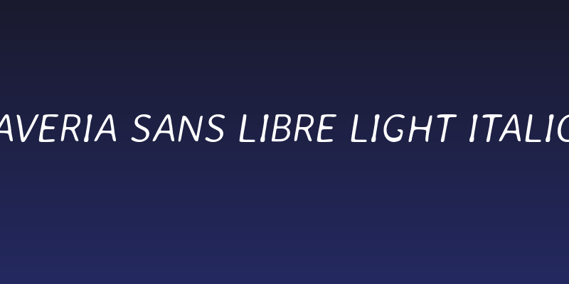 Averia Sans Libre Light Italic Social Header