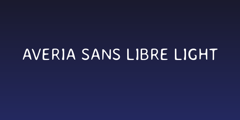 Averia Sans Libre Light Social Header