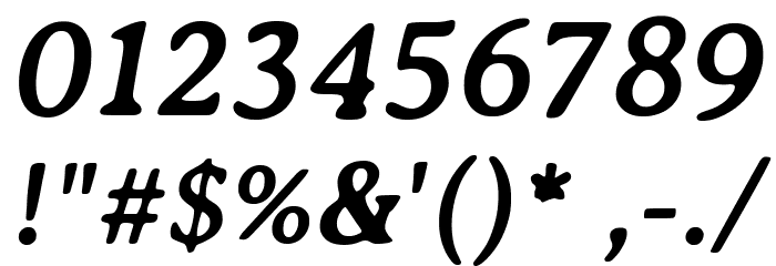 Averia Serif GWF Bold Italic Font OTHER CHARS