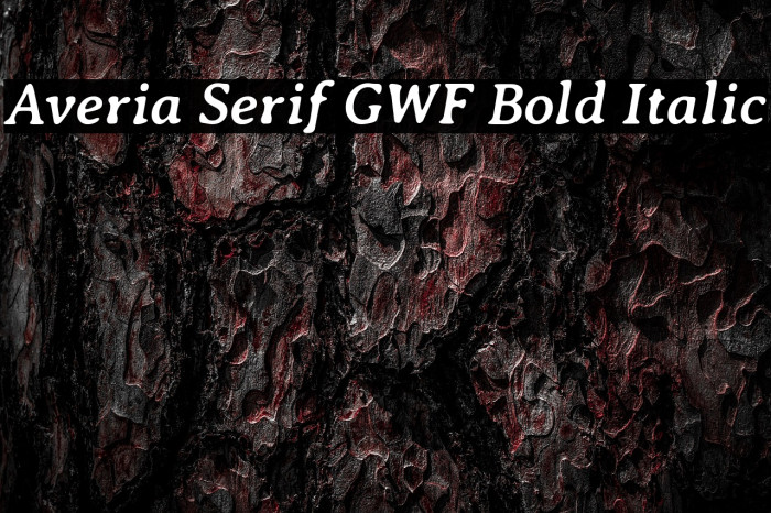 Averia Serif GWF Bold Italic Example 3