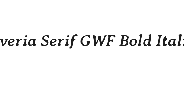 Averia Serif GWF Bold Italic Logo