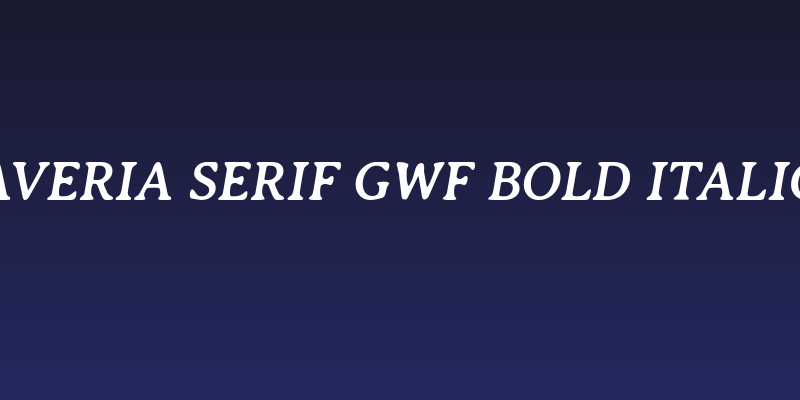 Averia Serif GWF Bold Italic Social Header