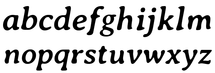 Averia Serif GWF Bold Italic Font LOWERCASE