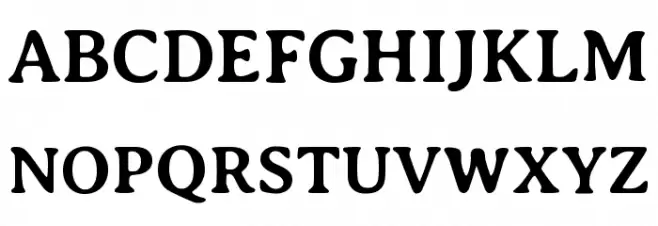 Averia Serif GWF Bold फ़ॉन्ट अपरकेस