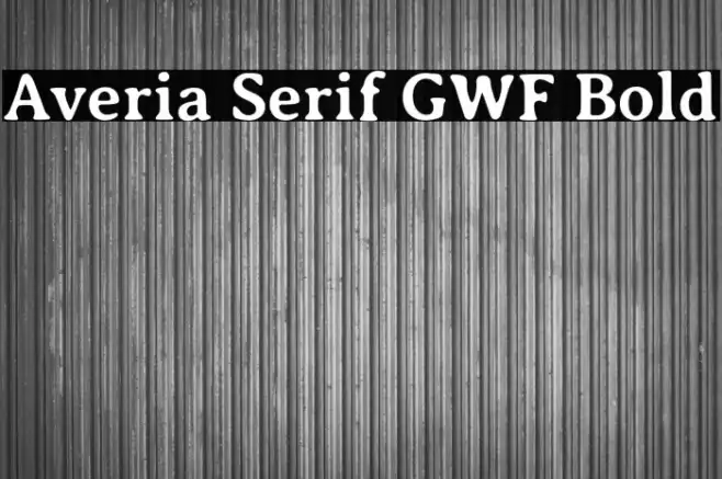Averia Serif GWF Bold Example 1