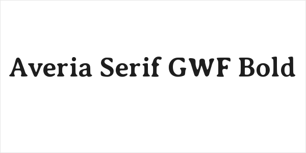 Averia Serif GWF Bold Logo