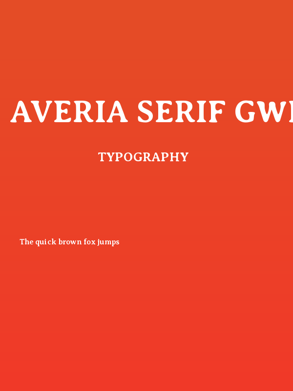 Averia Serif GWF Bold Poster