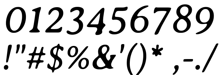 Averia Serif GWF Italic Font OTHER CHARS