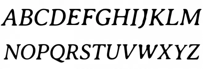 Averia Serif GWF Italic Fonte MAIÚSCULAS