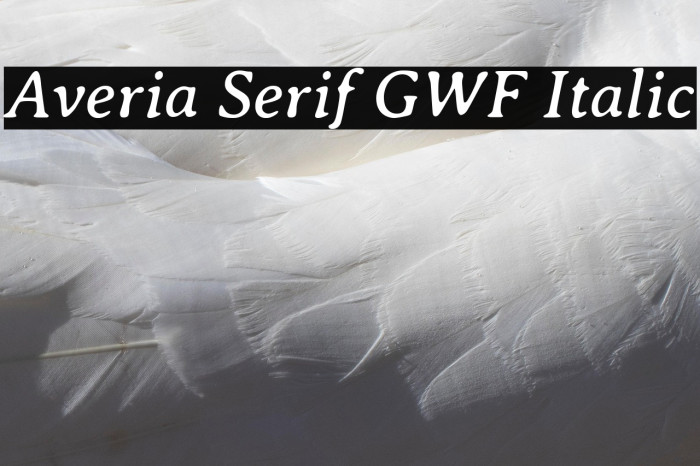 Averia Serif GWF Italic Example 1