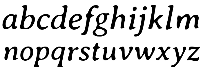 Averia Serif GWF Italic Font LOWERCASE