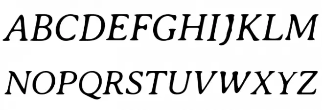 Averia Serif GWF Light Italic Schriftart Groß