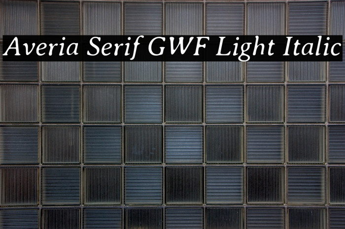 Averia Serif GWF Light Italic Example 3