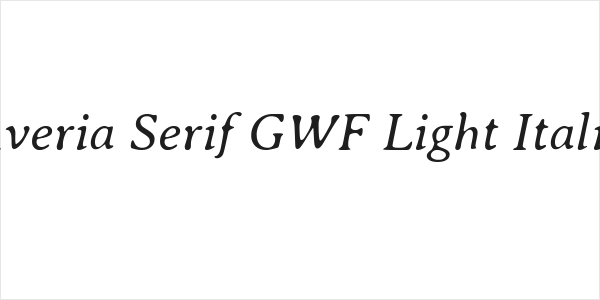 Averia Serif GWF Light Italic Logo