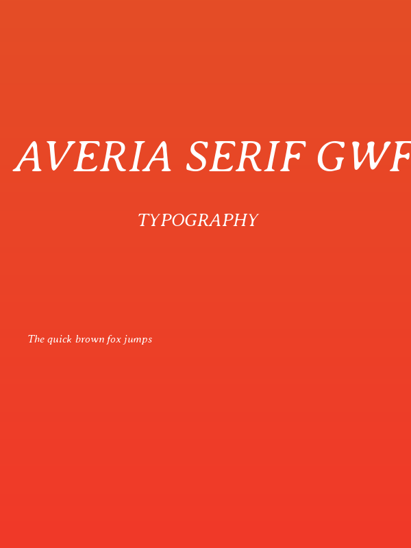 Averia Serif GWF Light Italic Poster