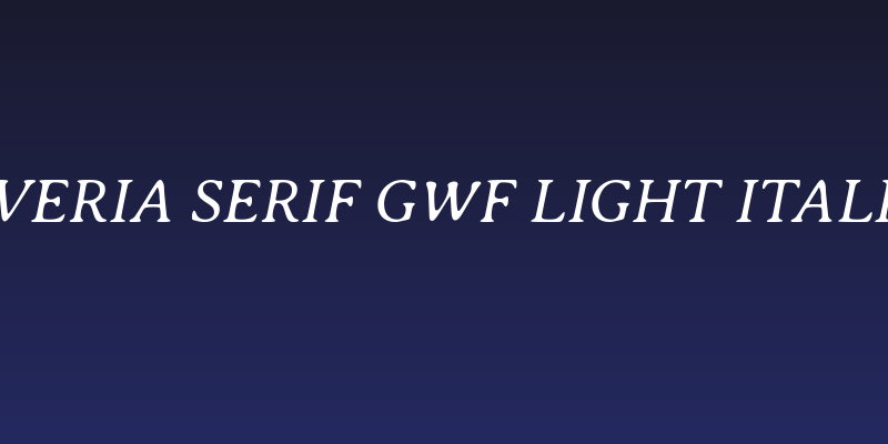 Averia Serif GWF Light Italic Social Header