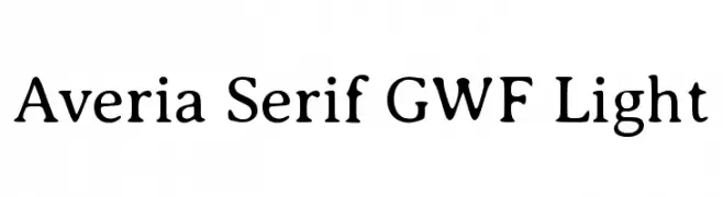 Averia Serif GWF Light  Frei Schriftart Herunterladen