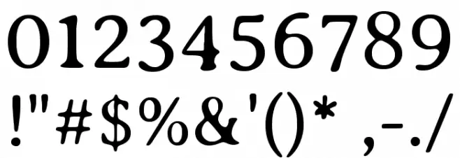 Averia Serif GWF Light Font OTHER CHARS