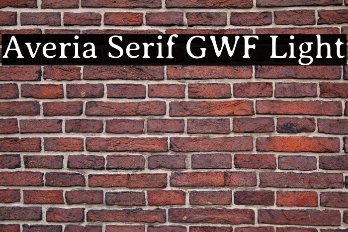 Averia Serif GWF Light Example 2