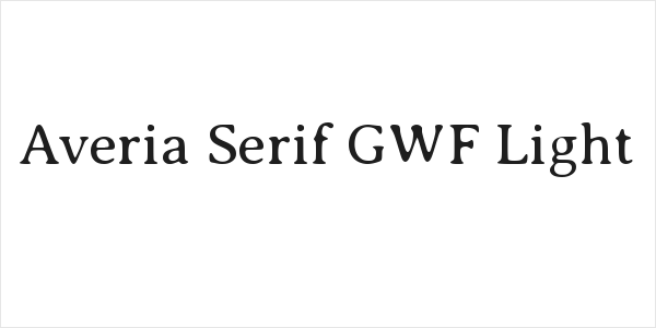 Averia Serif GWF Light Logo