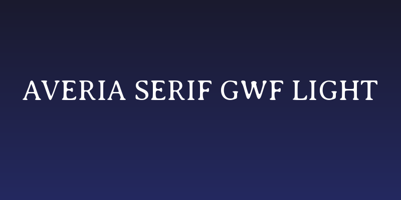 Averia Serif GWF Light Social Header