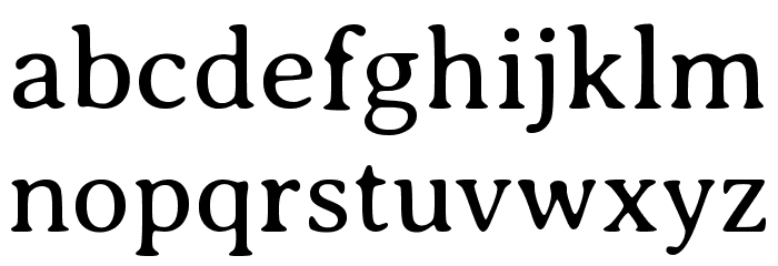 Averia Serif GWF Light Font LOWERCASE