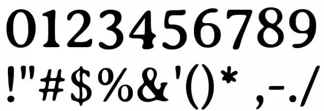 Averia Serif GWF Regular Font OTHER CHARS