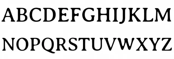 Averia Serif GWF Regular Шрифта ВЕРХНИЙ