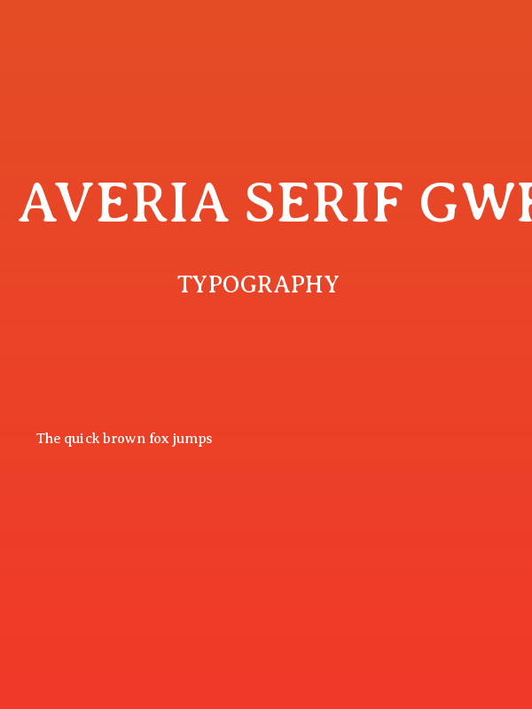 Averia Serif GWF Regular Poster