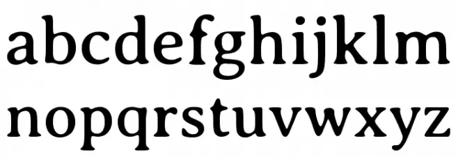 Averia Serif GWF Regular Font LOWERCASE
