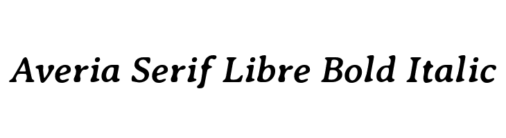 Averia Serif Libre Bold Italic Font