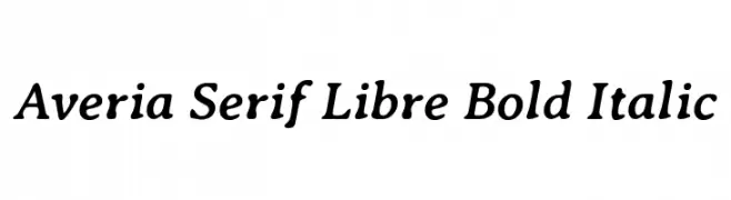 Averia Serif Libre Bold Italic  تنزيل الخطوط