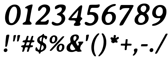 Averia Serif Libre Bold Italic Font OTHER CHARS