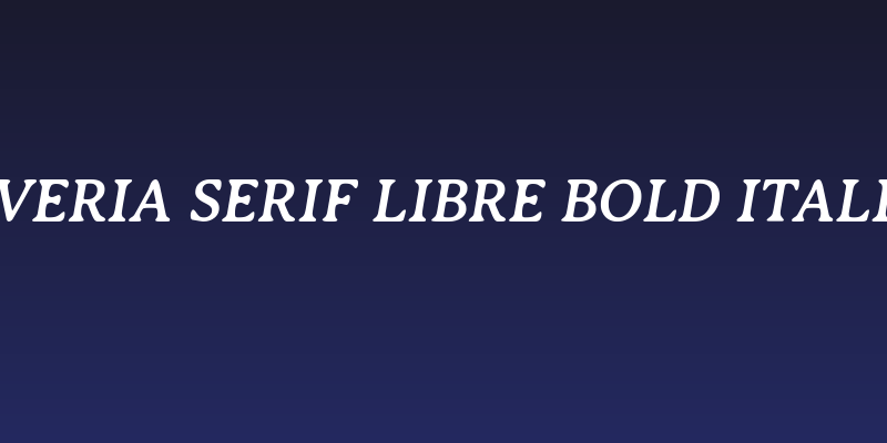 Averia Serif Libre Bold Italic Social Header