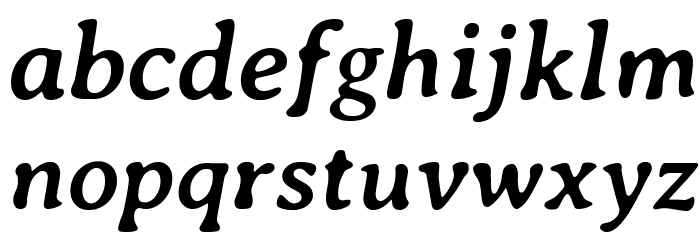 Averia Serif Libre Bold Italic Font LOWERCASE