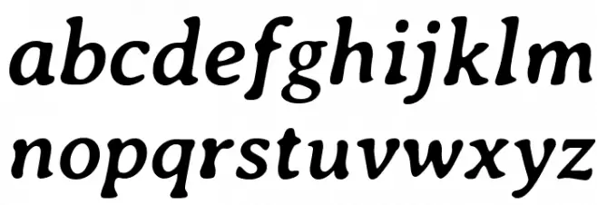 Averia Serif Libre Bold Italic 字体 小写