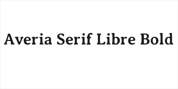 Averia Serif Libre Bold Logo