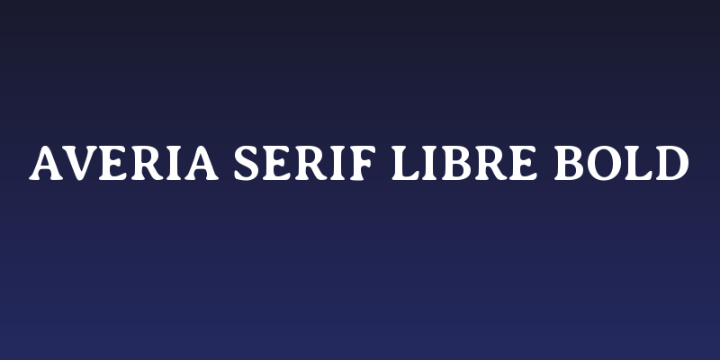 Averia Serif Libre Bold Social Header