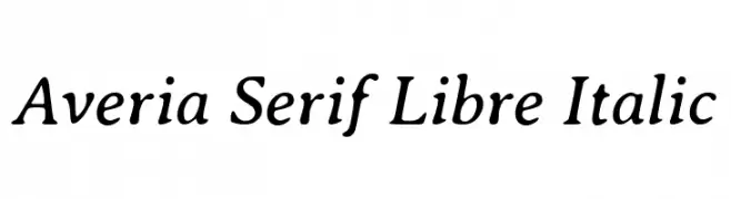Averia Serif Libre Italic  تنزيل الخطوط
