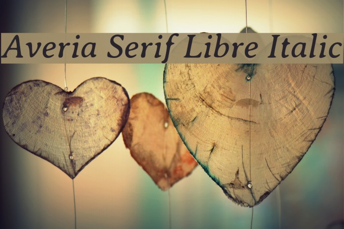 Averia Serif Libre Italic Font examples