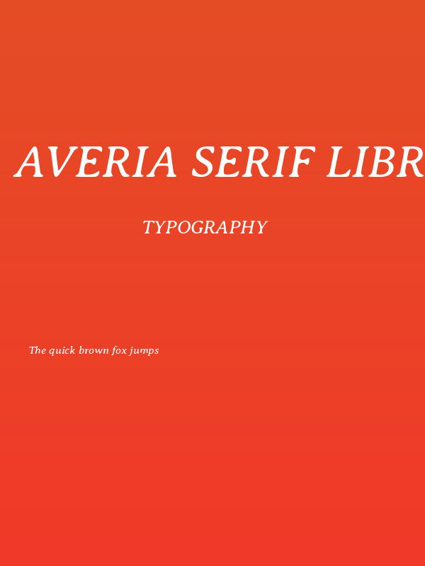 Averia Serif Libre Italic Poster